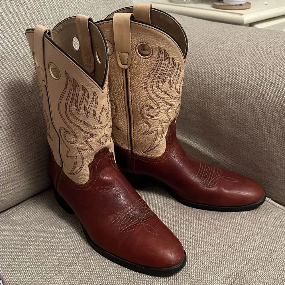 Pocono Western Cowboy Cowgirl Boots Brown